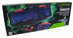 Zestaw klawiatura + mysz podświetlana przewodowa dla graczy USB SHELTER