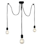 LAMPA SUFITOWA WISZĄCA ŻYRANDOL PAJĄK MODERN LED 3 RAMIONA E27 CZARNA