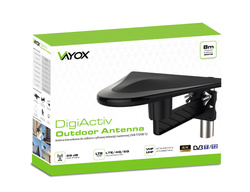 Antena zewnętrzna DigiActiv 4G LTE VHF UHF VA0023 Black Vayox