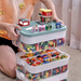 PUDEŁKO POJEMNIK NA KLOCKI 3 WARSTWOWY PIĘTROWY LEGO ORGANIZER PRZEGRÓDKAMI