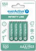 Akumulatorki everActive R03/AAA Ni-MH 550 mAh 4 sztuki (blister)