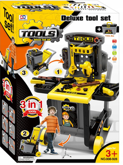 ZESTAW NARZĘDZI WARSZTATOWYCH WÓZEK KUFER TACZKA WARSZTAT MAJSTERKOWICZA