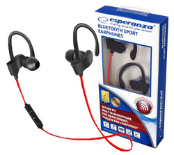 SŁUCHAWKI SPORTOWE DOUSZNE BLUETOOTH CZERWONE