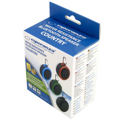 Wodoodporny głośnik bluetooth COUNTRY czarny-czerwony