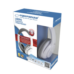Bezprzewodowe słuchawki bluetooth LIBERO białe