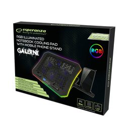 PODSTAWKA CHŁODZĄCA GAMING POD NOTEBOOK LED RGB GALERNE