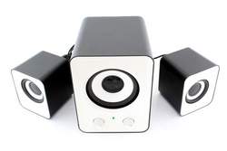 MOCNE GŁOŚNIKI 2.1 USB DO LAPTOPA SUBWOOFER BIAŁE