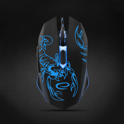 MYSZ PRZEWODOWA GAMING LED 6D OPTYCZNA USB SCORPIO NIEBIESKA