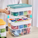 PUDEŁKO POJEMNIK NA KLOCKI 3 WARSTWOWY PIĘTROWY LEGO ORGANIZER PRZEGRÓDKAMI