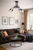 LAMPA SUFITOWA WISZĄCA LED LOFT ŻYRANDOL RETRO MODERN 5 RAMION E27 CZARNA