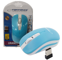 Bezprzewodowa mysz optyczna URANUS 2.4GHz 1600DPI niebieska
