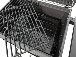 SOLIDNY GRILL OGRODOWY DUŻY ZAMYKANY ŻELIWNY RUSZT Z TERMOMETERM