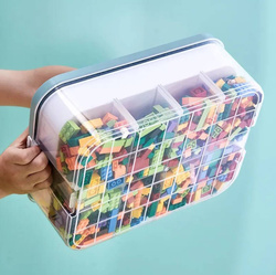 PUDEŁKO POJEMNIK NA KLOCKI 3 WARSTWOWY PIĘTROWY LEGO ORGANIZER PRZEGRÓDKAMI