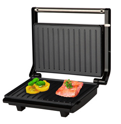 GRILL ELEKTRYCZNY KONTAKTOWY OPIEKACZ DO KANAPEK PANINI TEFLONOWY 1200W