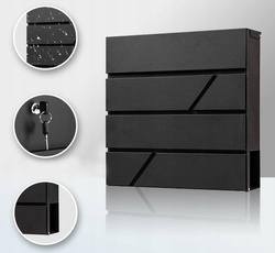 SKRZYNKA NA LISTY ULOTKI GAZETY POCZTOWA LISTOWA STALOWA Z KLUCZYKAMI