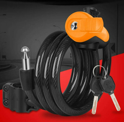 LINKA ZAPIĘCIE ROWEROWE ZABEZPIECZENIE DO ROWERU Z UCHWYTEM + 2 KLUCZYKI