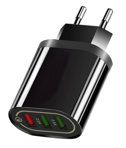 SZYBKA ŁADOWARKA SIECIOWA 3x USB QC 3.0 18W 