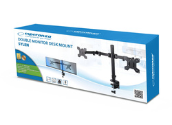 ESPERANZA UCHWYT BIURKOWY DO DWÓCH MONITORÓW 10”-27" SYLEN