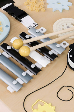 Manipulacyjna Sensoryczna Tablica MONTESSORI Kotek Edukacyjna Drewniana