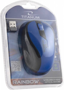 MYSZ BEZPRZEWODOWA 2.4GHZ 3D OPTYCZNA USB RAINBOW NIEBIESKA