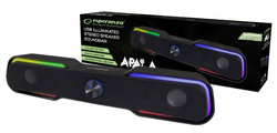 GŁOŚNIK USB SOUNDBAR LED 6W RAINBOW APALA ESPERANZA 