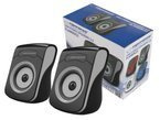 Głośniki komputerowe 2.0 USB FLAMENCO czarno-szare