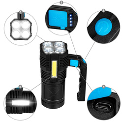 Latarka szperacz 250lm 4xLED + COB VA0113 Vayox