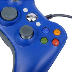 Gamepad kontroler do PC XBOX podwójna wibracja niebieski