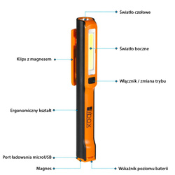 Latarka akumulatorowa warsztatowa LED LB0189 LIBOX
