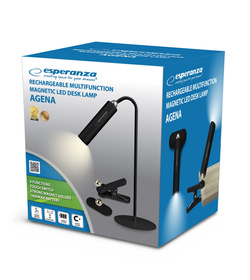 LAMPKA BIURKOWA LED 3W1 AGENA CZARNA