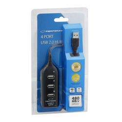 4 portowy HUB USB 2.0 ESPERANZA do 480 MB/s