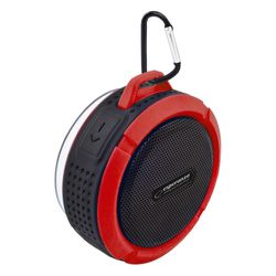 Wodoodporny głośnik bluetooth COUNTRY czarny-czerwony
