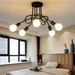 LAMPA SUFITOWA WISZĄCA LED LOFT ŻYRANDOL RETRO MODERN 5 RAMION E27 CZARNA