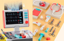 zestaw małego lekarza i pielęgniarki stacja medyczna + akcesoria dla dzieci