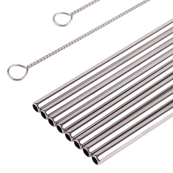 METALOWE SŁOMKI 10 ELEMENTÓW