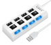 HUB 4xUSB 2.0 aktywny z włącznikami