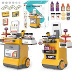 SUPERMARKET INTERAKTYWNY KASA FILSKALNA SKLEPOWA DLA DZIECI AKCESORIA