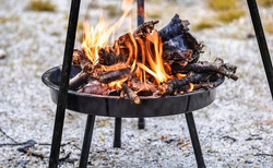 Grill ogrodowy trójnóg nad ognisko + palenisko wiszący