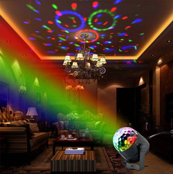 PROJEKTOR KULA DISCO LED RGB REFLEKTOR + PILOT