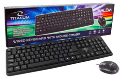 Zestaw mysz + klawiatura przewodowa USB SALEM