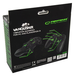 ESPERANZA PRZEWODOWY GAMEPAD PC/PS3 USB VANQUISHER