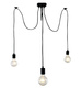 LAMPA SUFITOWA WISZĄCA ŻYRANDOL PAJĄK MODERN LED 3 RAMIONA E27 CZARNA