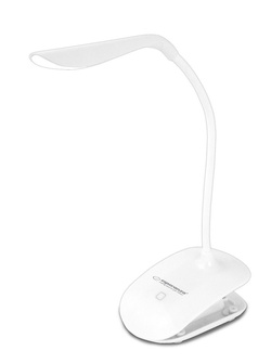LAMPKA LED BIURKOWA LAMPA Z KLIPSEM DENEB BIAŁA