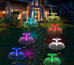 LAMPKA ŚWIATŁOWODOWA SOLARNA OGRODOWA MEDUZA ZESTAW 2 SZTUK