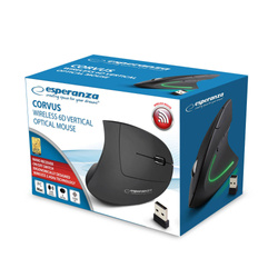 MYSZ WERTYKALNA BEZPRZEWODOWA 2.4GHZ 6D OPTYCZNA USB CORVUS
