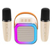 Zestaw karaoke 2 mikrofony + głośnik bezprzewodowy bluetooth dla dzieci