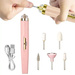 FREZARKA DO PAZNOKCI MANICURE PEDICURE AKU USB ZESTAW 5 FREZÓW FREZY