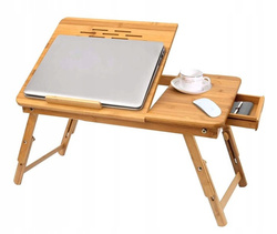 Regulowany drewniany stolik pod laptopa 15"