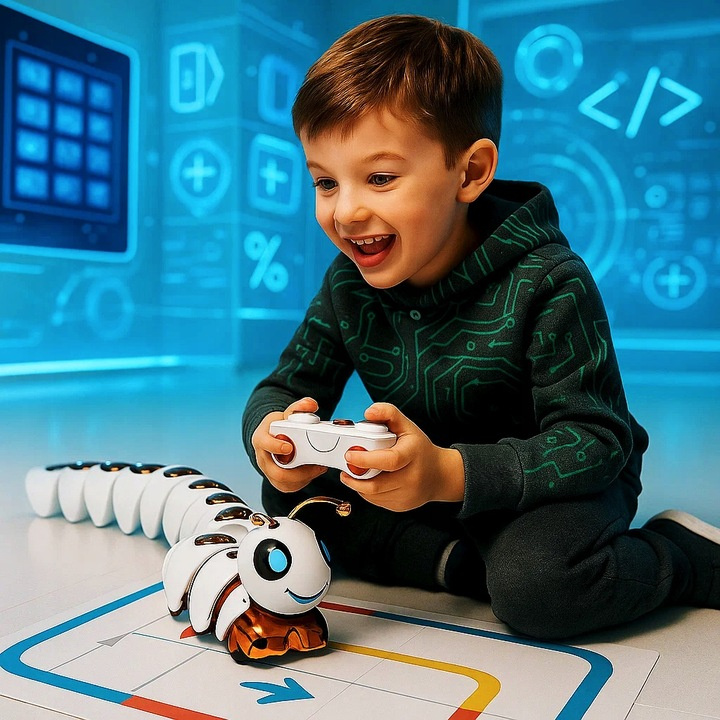 Robot Zdalnie Sterowany Gąsienica Wymienne Elementy Zabawka Światło Dźwięk pol_pl_Robot-Zdalnie-Sterowany-Gasienica-Wymienne-Elementy-Zabawka-Swiatlo-Dzwiek-7736_3