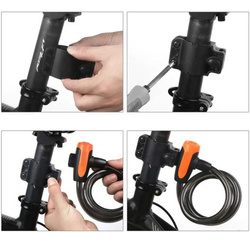 LINKA ZAPIĘCIE ROWEROWE ZABEZPIECZENIE DO ROWERU Z UCHWYTEM + 2 KLUCZYKI